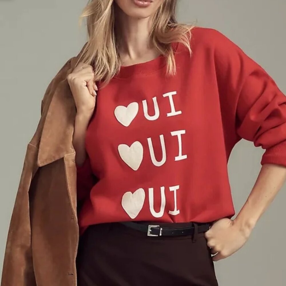 Maeve Anthropologie Red Sweatshirt